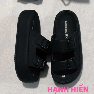 Dép Nữ Thời Trang cao 5cm quai Ngang, khóa Vuông da mềm, đế cao su êm nhẹ, không trơn trượt - 175k 8 Dép Nữ Thời Trang cao 5cm quai Ngang, khóa Vuông da mềm, đế cao su êm nhẹ, không trơn trượt - 175k 8
