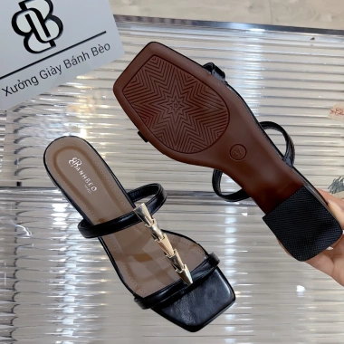 Dép nữ thời trang mũi vuông da mềm cao 2cm 2P/4P 4cm - Bánh Bèo Depmuiten - Giá 204.000 VND