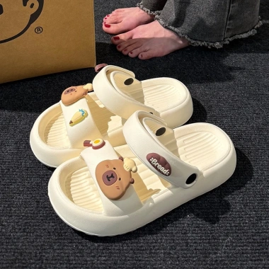 Dép quai hậu Capybara sticker - EVA chống trượt, đi học, chơi, biển, chỉ 65.000₫