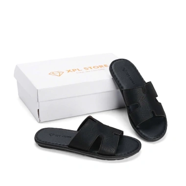 Dép quai ngang da sáp nam – Đế khâu bền bỉ, trẻ trung, thích hợp du lịch PIKA 1