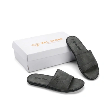 Dép quai ngang da sáp nam – Đế khâu bền bỉ, trẻ trung, thích hợp du lịch PIKA 1