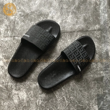 Dép quai ngang đen Luofu đúc nam nữ thời trang đi ngoài trời du lịch, chỉ 32.000₫
