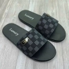 Dép quai ngang kẻ caro vân chìm, quai da, đế PU, size 37-43, giá ưu đãi 79.500₫