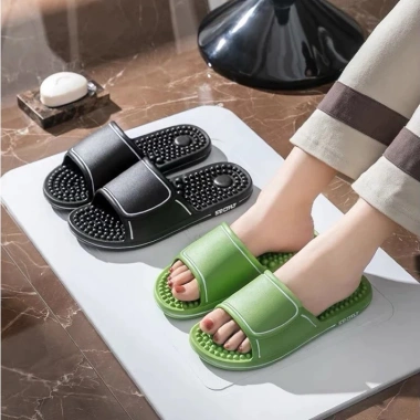 Dép Quai Ngang Nam Nữ Gái Massge Chân Siêu Phê - Đế Chống Trơn Trượt, Thoải Mái Khi Đi Trong Nhà Tắm, Giá 72.000₫