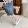 Dép quai vải mềm 1B24 đế cao 3cm họa tiết bèo vuông - đẹp xịn giảm giá 77.350 VND 3