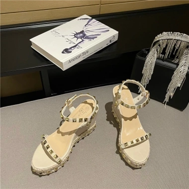 Dép sandal đế xuồng hở mũi đính tán AG27 – Thời trang Quảng Châu, chỉ 484.999₫