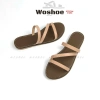 Dép sandal nữ quai chéo đế bệt WOSHOE đi biển size 34-42 WG006 - Giá 135k 5
