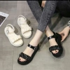Dép sandal nữ quai nhún đế chiến binh, cao 3-5cm, xinh đi học đi chơi giá 99k 4