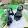 Dép sandal nữ quai nhún đế chiến binh, cao 3-5cm, xinh đi học đi chơi giá 99k 10