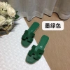 Dép sandal phẳng da thật đi biển mùa xuân hè 2.021, hộp và túi xách nữ giảm giá 6