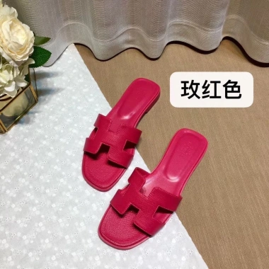 Dép sandal phẳng da thật đi biển mùa xuân hè 2.021, hộp và túi xách nữ giảm giá 8