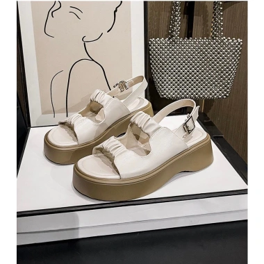 Dép Sandal Quai Hậu Nữ Đế Cao 3P 2 Quai Da Mềm - Hot, Giá 109k Giảm 20%