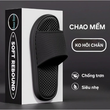 Dép siêu nhẹ quai ngang nam nữ - êm chân, thoải mái đi trong nhà & văn phòng, giá 29.899₫ 2