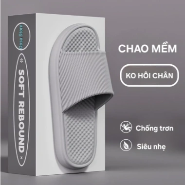 Dép siêu nhẹ quai ngang nam nữ - êm chân, thoải mái đi trong nhà & văn phòng, giá 29.899₫ 3