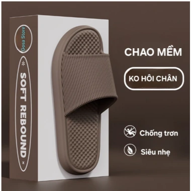 Dép siêu nhẹ quai ngang nam nữ - êm chân, thoải mái đi trong nhà & văn phòng, giá 29.899₫ 4