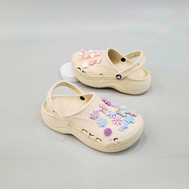 Dép sục Baya Crush cao cấp 5cm - Đế cao, trẻ trung, tặng Jibiitz Sticker 3D 3