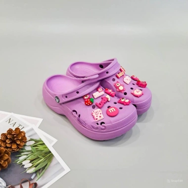 Dép sục Baya Crush cao cấp 5cm - Đế cao, trẻ trung, tặng Jibiitz Sticker 3D 9