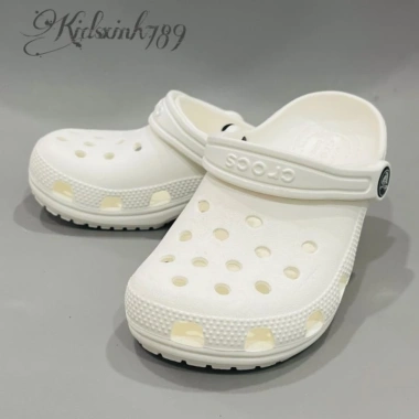 Dép sục Crocs Classic người lớn, nhựa không mùi, nhẹ êm chân, tặng 10 sticker