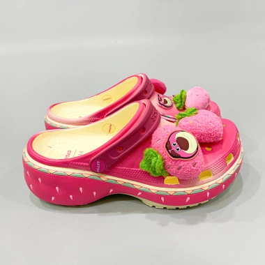 Dép sục Dinas Classic Platform Lotso Gấu dâu 5 phân nữ và jibbitz Giá 450.000