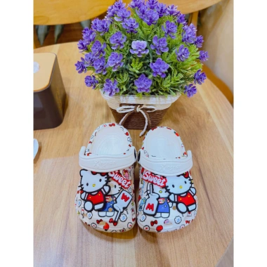 Dép sục EVA không mùi Sticker Mèo Hello Kitty cho bé gái - Chống trơn trượt, chỉ 99k
