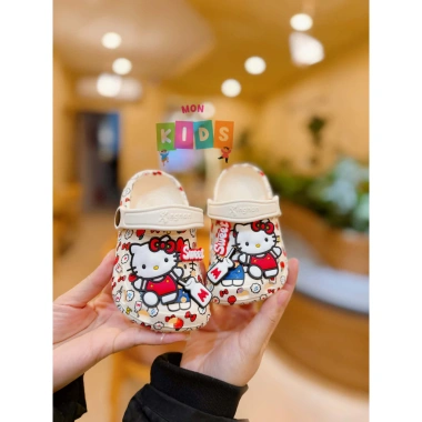 Dép sục EVA không mùi Sticker Mèo Hello Kitty cho bé gái - Chống trơn trượt, chỉ 99k