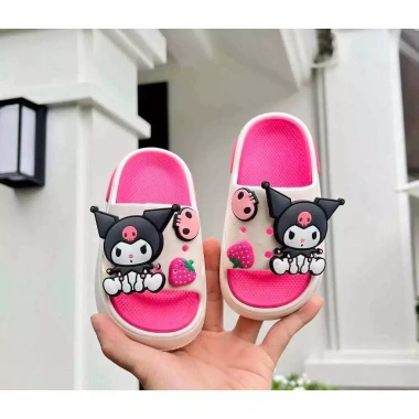 Dép sục Kuromi hồng bé gái EVA êm nhẹ họa tiết dễ thương mẫu mới 2.025 89k 3