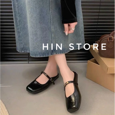 Dép sục nữ bệt mũi vuông da mềm sang chảnh, quai cài tiện lợi - Hottrend MS52, giảm còn 189k