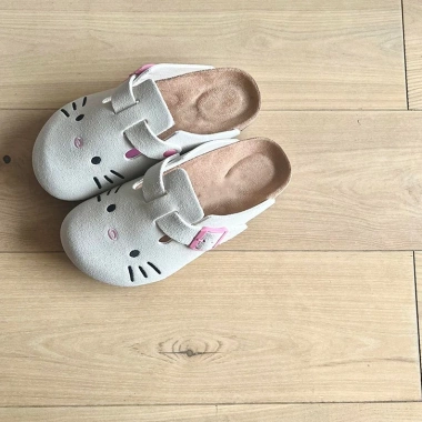 Dép sục nữ Birjens thêu Hello Kitty phong cách Hàn Quốc Fullbox QCC 175k