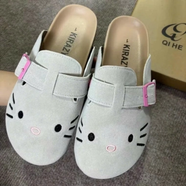 Dép sục nữ Birjens thêu Hello Kitty phong cách Hàn Quốc Fullbox QCC 175k 7