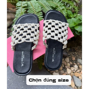 Dép sục nữ da đan lưới đế bệt phong cách mới - Giá chỉ 315.000 đồng 5 Dép sục nữ da đan lưới đế bệt phong cách mới - Giá chỉ 315.000 đồng 5
