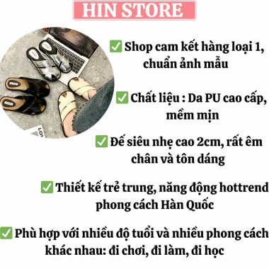 Dép sục nữ đế cao 2cm da mềm MS37 - Sang chảnh, phù hợp đi chơi, đi học, giảm giá 175.900₫