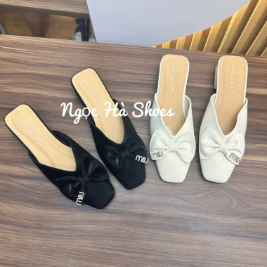 Dép sục nữ Ngọc Hà Shoes đế cao 2cm đính nơ siêu xinh, phong cách nhẹ nhàng tôn dáng 187.500 VND 2