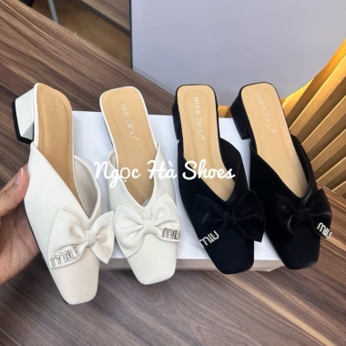 Dép sục nữ Ngọc Hà Shoes đế cao 2cm đính nơ siêu xinh, phong cách nhẹ nhàng tôn dáng 187.500 VND 5
