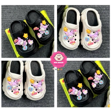 Dép sục quai đế cao sticker hoạt hình dễ thương cho bé gái, giá ưu đãi 159k 2
