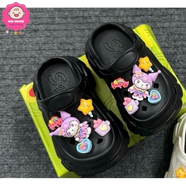 Dép sục quai đế cao sticker hoạt hình dễ thương cho bé gái, giá ưu đãi 159k 3