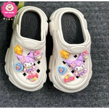 Dép sục quai đế cao sticker hoạt hình dễ thương cho bé gái, giá ưu đãi 159k 4