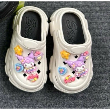 Dép sục quai đế cao sticker hoạt hình dễ thương cho bé gái, giá ưu đãi 159k 8