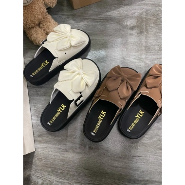 Dép sục rọ nơ thỏ kute - Đế nhẹ, cao 3 phân, chân quai khâu chỉ, dễ phối đồ, chỉ 148k