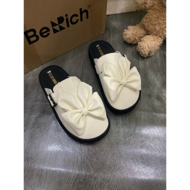 Dép sục rọ nơ thỏ kute - Đế nhẹ, cao 3 phân, chân quai khâu chỉ, dễ phối đồ, chỉ 148k 7 Dép sục rọ nơ thỏ kute - Đế nhẹ, cao 3 phân, chân quai khâu chỉ, dễ phối đồ, chỉ 148k 7