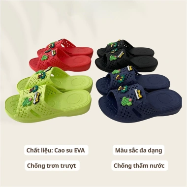 Dép tổ ong nhiều màu Nam/Nữ Sticker - Siêu nhẹ, chống trơn trượt, dùng trong nhà và ngoài trời, giá 49.900₫