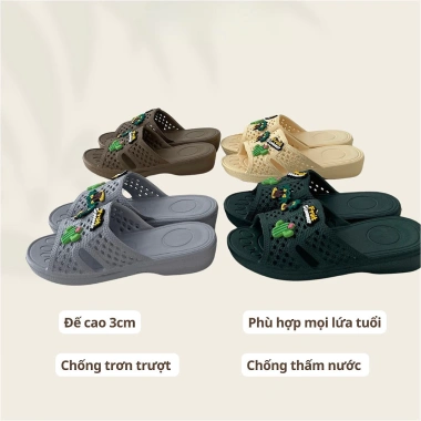 Dép tổ ong nhiều màu Nam/Nữ Sticker - Siêu nhẹ, chống trơn trượt, dùng trong nhà và ngoài trời, giá 49.900₫