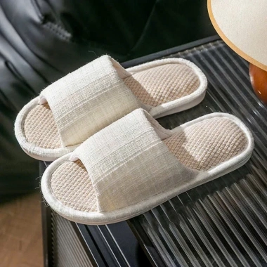 Dép Vải Lanh Văn Phòng Đi Trong Nhà Họa Tiết Kẻ Xước Luxury Cá Tính 2.025 4 Màu Giá 68.000 VND
