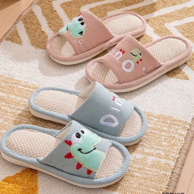 Dép Vải Trẻ Em Đi Trong Nhà Thêu Khủng Long Siêu Dễ Thương - Cao Cấp Giá Ưu Đãi 65k 3