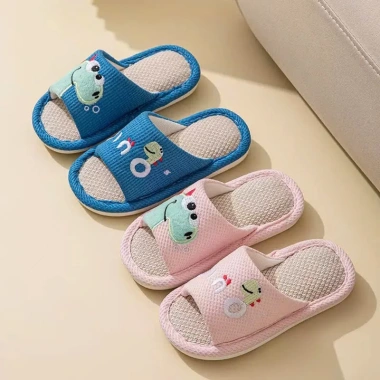 Dép Vải Trẻ Em Đi Trong Nhà Thêu Khủng Long Siêu Dễ Thương - Cao Cấp Giá Ưu Đãi 65k 8