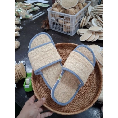 Dép xơ mướp tự nhiên KB Ecolife - Massage chân, tẩy tế bào chết, chống hỏi chân, siêu mềm 129k