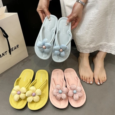 Dép xỏ ngón HaiLinda hoa mùa hè, thoải mái đi biển ngoài trời - Giá 57.000đ