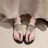 Dép xỏ ngón nữ size 36-43 phong cách Hàn Quốc kim cương giả, chống thấm, phẳng, chống trượt mùa hè 3