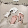 Dép xỏ ngón nữ size 36-43 phong cách Hàn Quốc kim cương giả, chống thấm, phẳng, chống trượt mùa hè 6