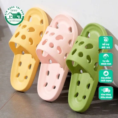 Dép xốp lỗ chống trơn hình ô vuông cho nhà tắm, văn phòng, khách sạn - nhẹ, tiện lợi, 35.000₫