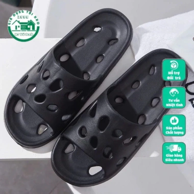 Dép xốp lỗ chống trơn hình ô vuông cho nhà tắm, văn phòng, khách sạn - nhẹ, tiện lợi, 35.000₫
